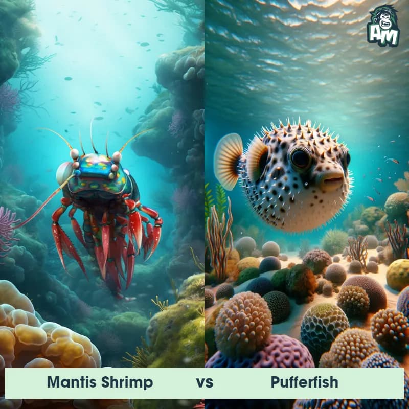 Mantis Shrimp vs Pufferfish - Animal Matchup Mantis Shrimp vs Pufferfish - Animal Matchup