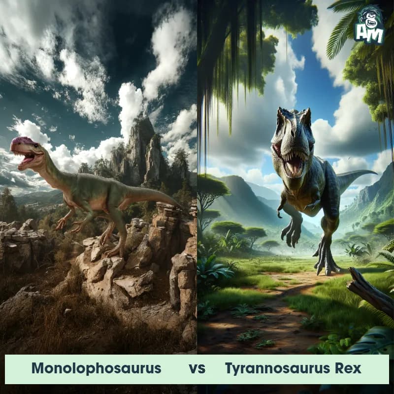Monolophosaurus vs Tyrannosaurus Rex - Animal Matchup Monolophosaurus vs Tyrannosaurus Rex - Animal Matchup