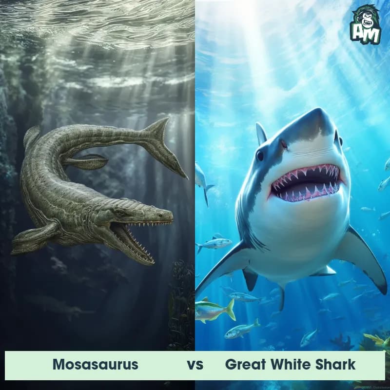Mosasaurus vs Great White Shark - Animal Matchup Mosasaurus vs Great White Shark - Animal Matchup