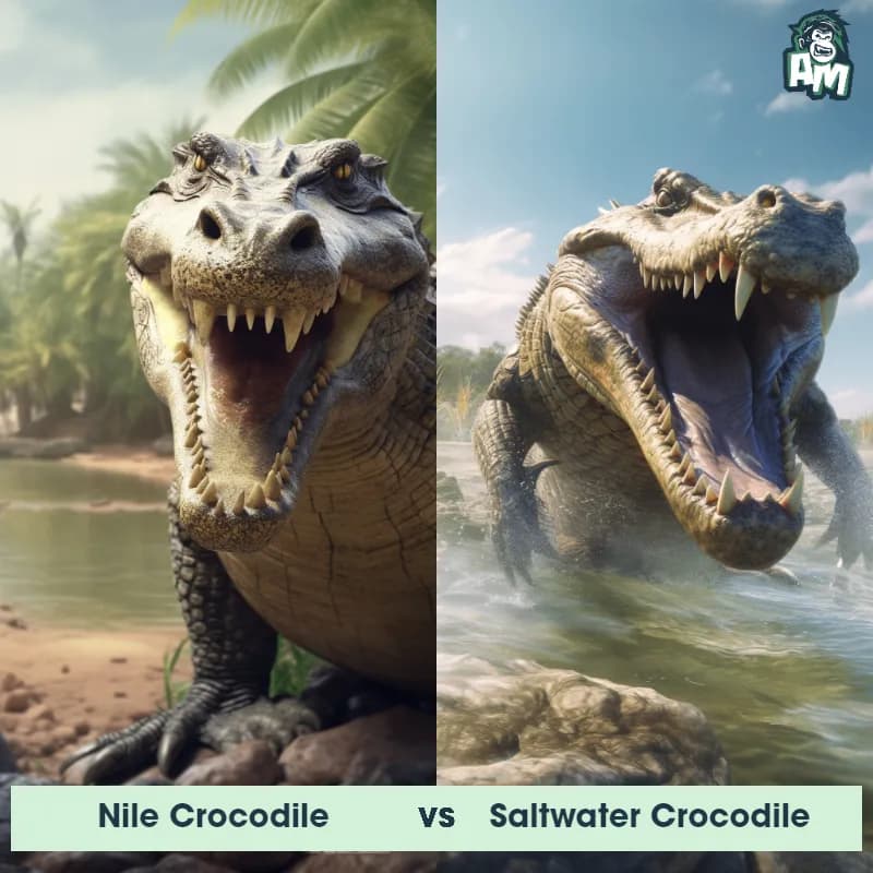 Nile Crocodile vs Saltwater Crocodile - Animal Matchup Nile Crocodile vs Saltwater Crocodile - Animal Matchup