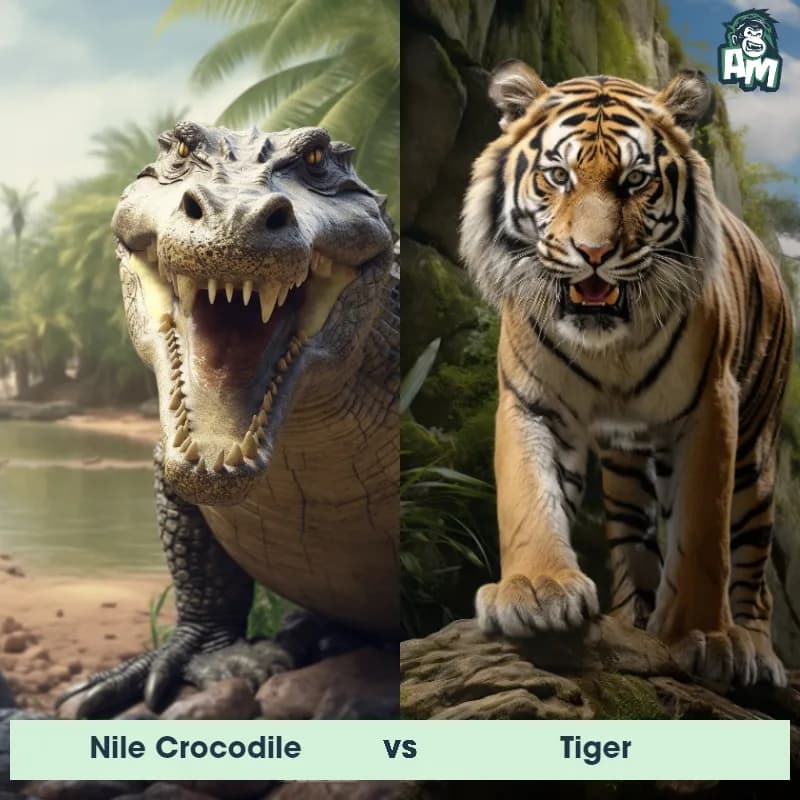 Nile Crocodile vs Tiger - Animal Matchup Nile Crocodile vs Tiger - Animal Matchup