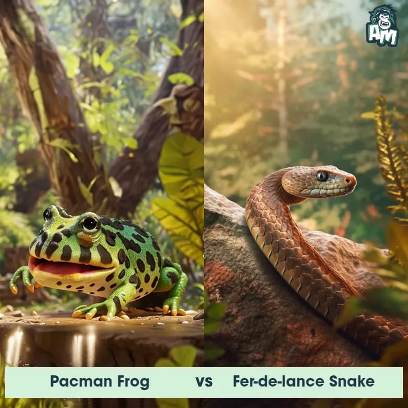Pacman Frog vs Fer-De-Lance Snake - Animal Matchup Pacman Frog vs Fer-De-Lance Snake - Animal Matchup