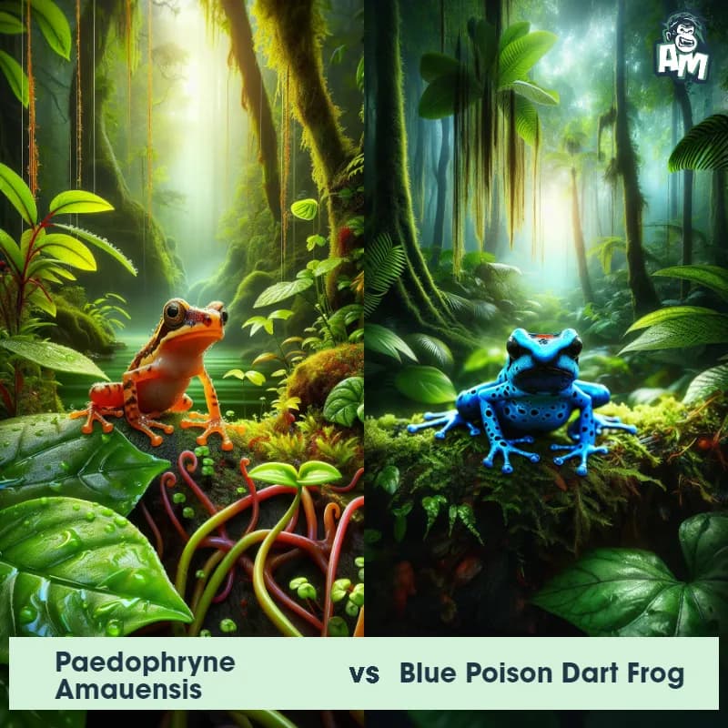 Paedophryne Amauensis vs Blue Poison Dart Frog - Animal Matchup Paedophryne Amauensis vs Blue Poison Dart Frog - Animal Matchup