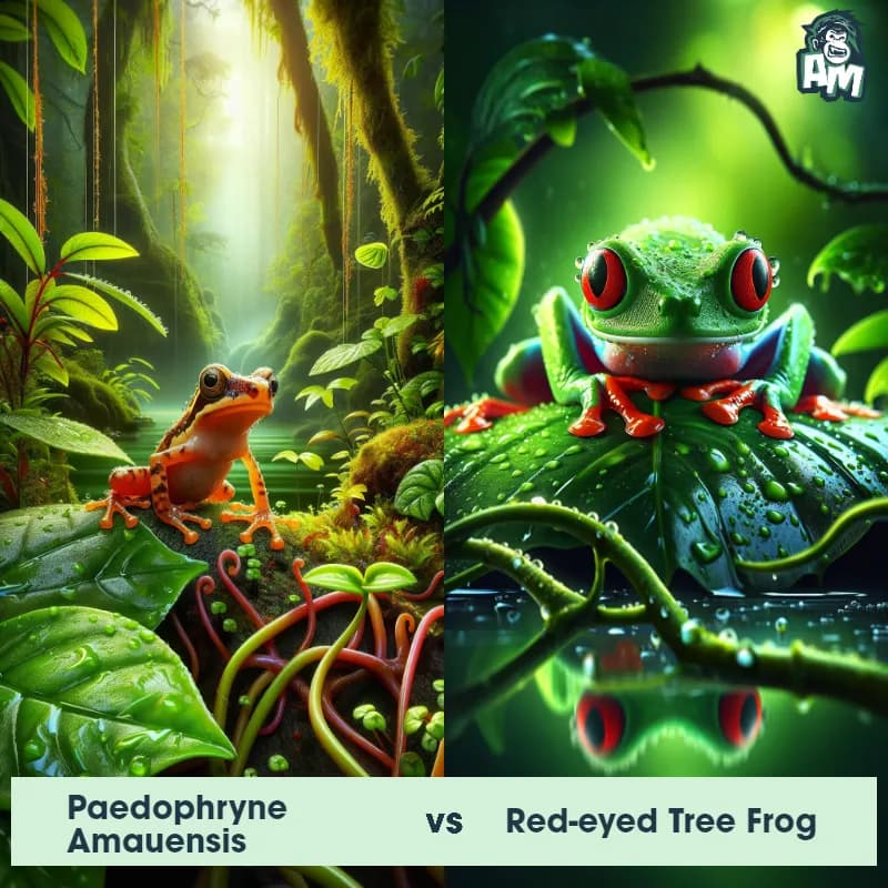 Paedophryne Amauensis vs Red-Eyed Tree Frog - Animal Matchup Paedophryne Amauensis vs Red-Eyed Tree Frog - Animal Matchup