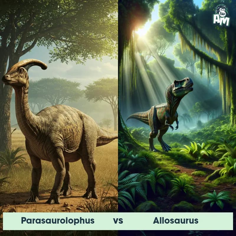Parasaurolophus vs Allosaurus - Animal Matchup Parasaurolophus vs Allosaurus - Animal Matchup