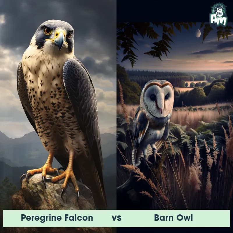 Peregrine Falcon vs Barn Owl - Animal Matchup Peregrine Falcon vs Barn Owl - Animal Matchup