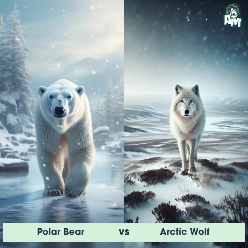 Polar Bear vs Arctic Wolf - Animal Matchup Polar Bear vs Arctic Wolf - Animal Matchup
