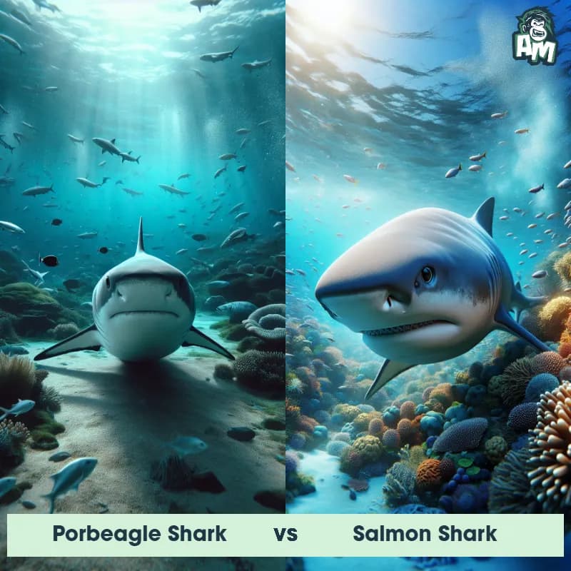 Porbeagle Shark vs Salmon Shark - Animal Matchup Porbeagle Shark vs Salmon Shark - Animal Matchup