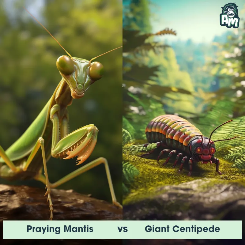 Praying Mantis vs Giant Centipede - Animal Matchup Praying Mantis vs Giant Centipede - Animal Matchup