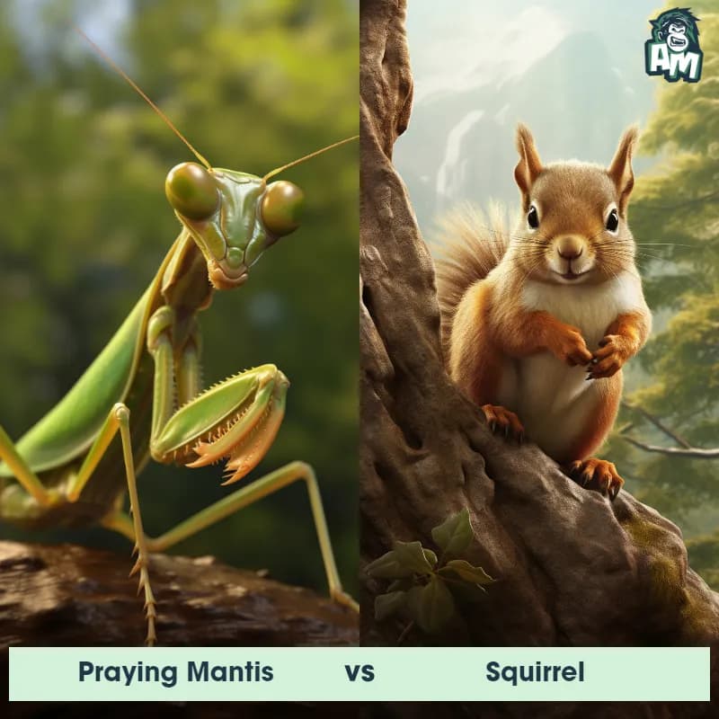 Praying Mantis vs Squirrel - Animal Matchup Praying Mantis vs Squirrel - Animal Matchup