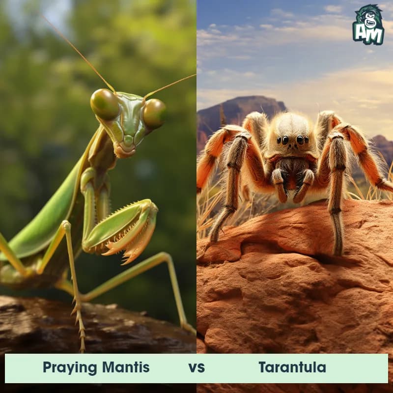 Praying Mantis vs Tarantula - Animal Matchup Praying Mantis vs Tarantula - Animal Matchup