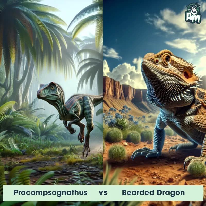 Procompsognathus vs Bearded Dragon - Animal Matchup Procompsognathus vs Bearded Dragon - Animal Matchup
