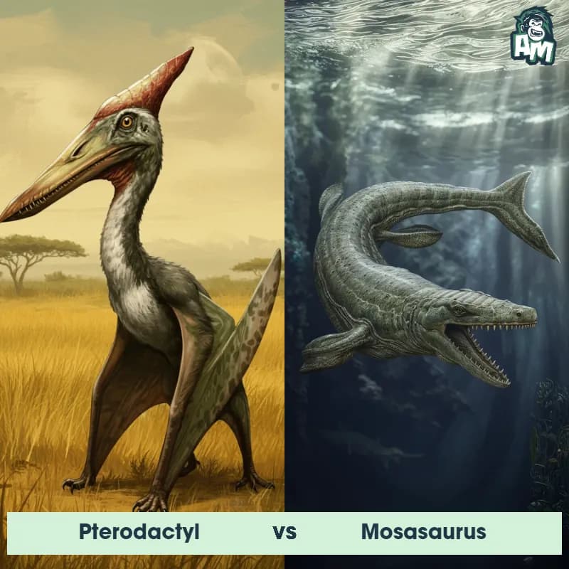Pterodactyl vs Mosasaurus - Animal Matchup Pterodactyl vs Mosasaurus - Animal Matchup