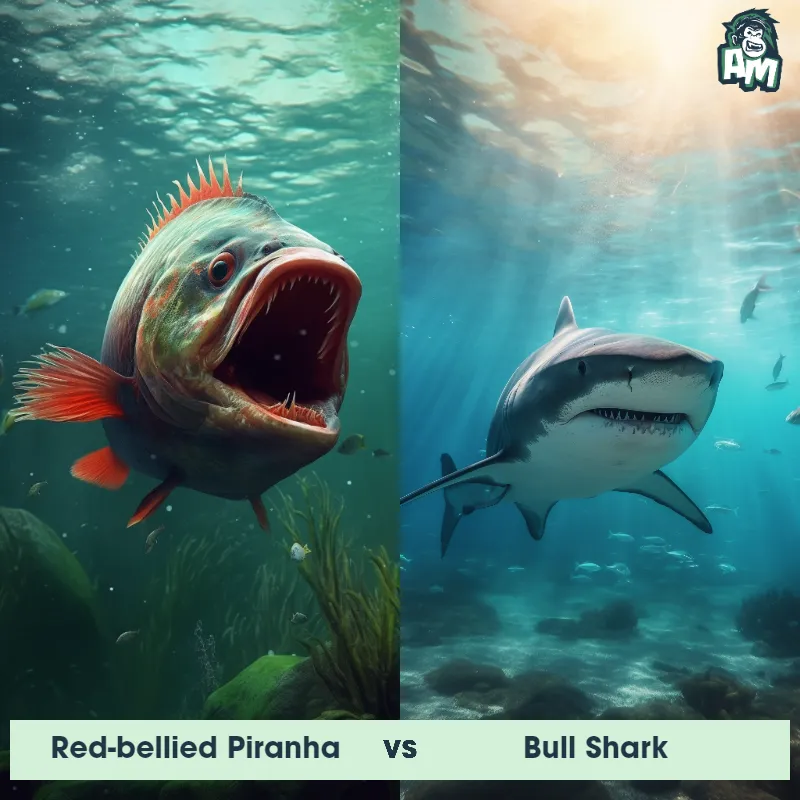 Red-Bellied Piranha vs Bull Shark - Animal Matchup Red-Bellied Piranha vs Bull Shark - Animal Matchup