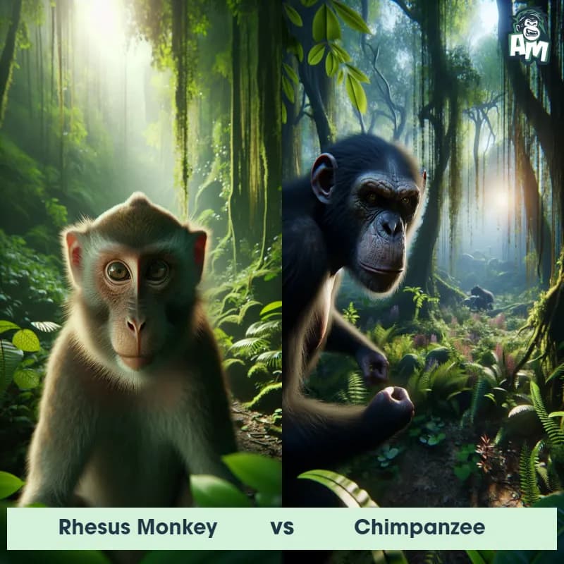 Rhesus Monkey vs Chimpanzee - Animal Matchup Rhesus Monkey vs Chimpanzee - Animal Matchup