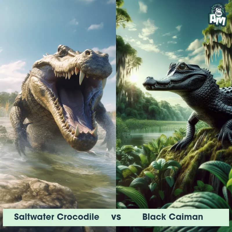 Saltwater Crocodile vs Black Caiman - Animal Matchup Saltwater Crocodile vs Black Caiman - Animal Matchup