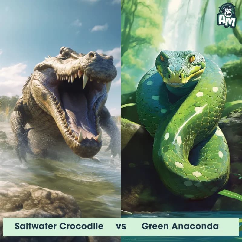 Saltwater Crocodile vs Green Anaconda - Animal Matchup Saltwater Crocodile vs Green Anaconda - Animal Matchup