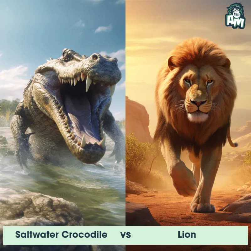 Saltwater Crocodile vs Lion - Animal Matchup Saltwater Crocodile vs Lion - Animal Matchup