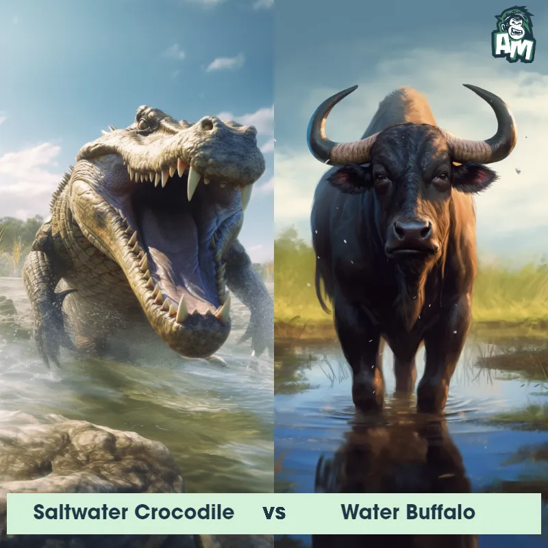 Saltwater Crocodile vs Water Buffalo - Animal Matchup Saltwater Crocodile vs Water Buffalo - Animal Matchup