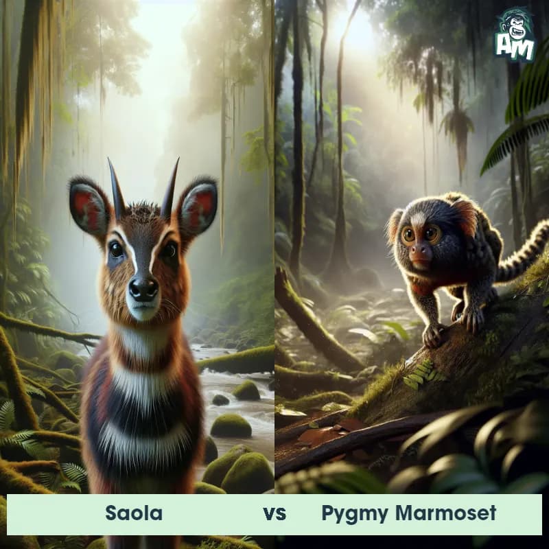 Saola vs Pygmy Marmoset - Animal Matchup Saola vs Pygmy Marmoset - Animal Matchup