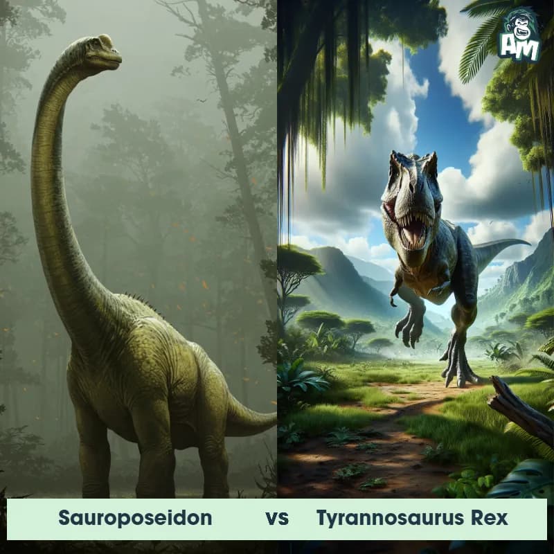 Sauroposeidon vs Tyrannosaurus Rex - Animal Matchup Sauroposeidon vs Tyrannosaurus Rex - Animal Matchup