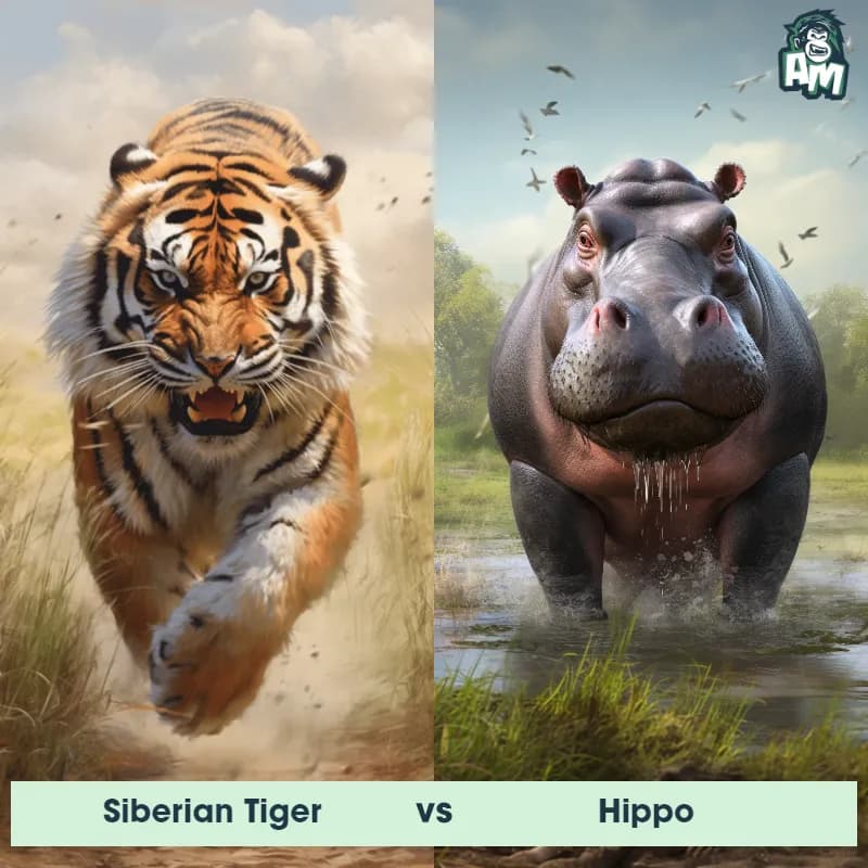 Siberian Tiger vs Hippo - Animal Matchup Siberian Tiger vs Hippo - Animal Matchup