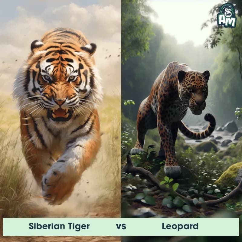 Siberian Tiger vs Leopard - Animal Matchup Siberian Tiger vs Leopard - Animal Matchup