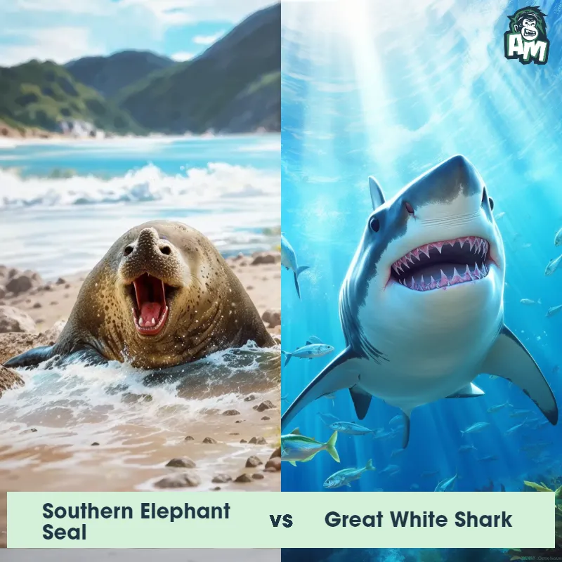 Southern Elephant Seal vs Great White Shark - Animal Matchup Southern Elephant Seal vs Great White Shark - Animal Matchup