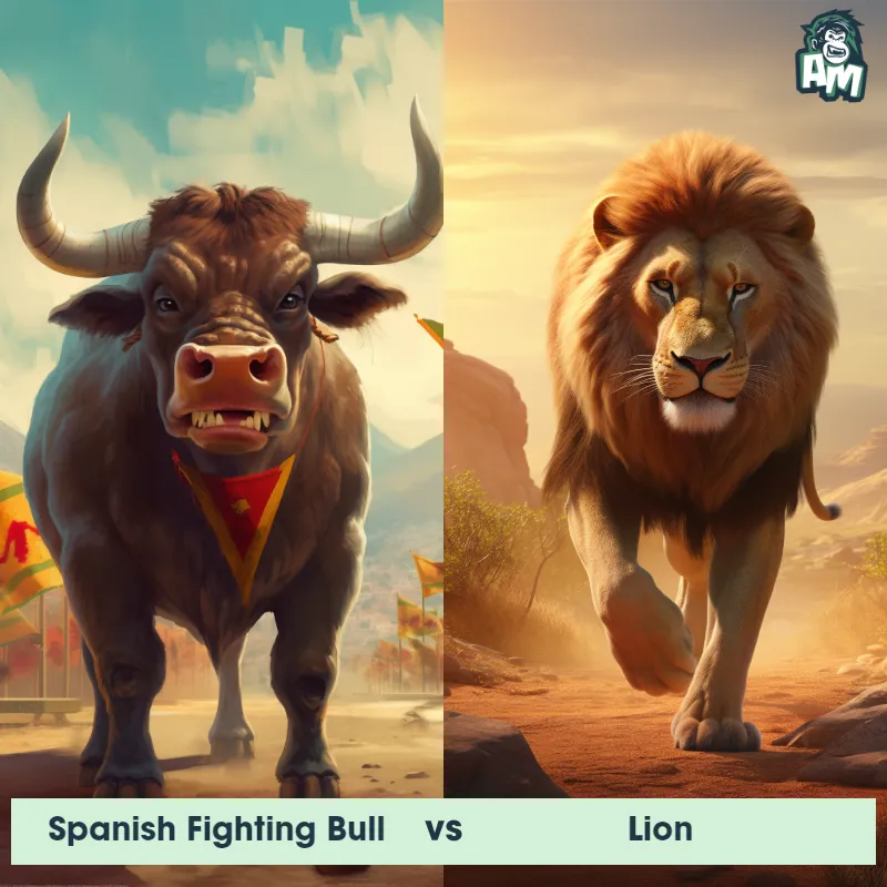 Spanish Fighting Bull vs Lion - Animal Matchup Spanish Fighting Bull vs Lion - Animal Matchup