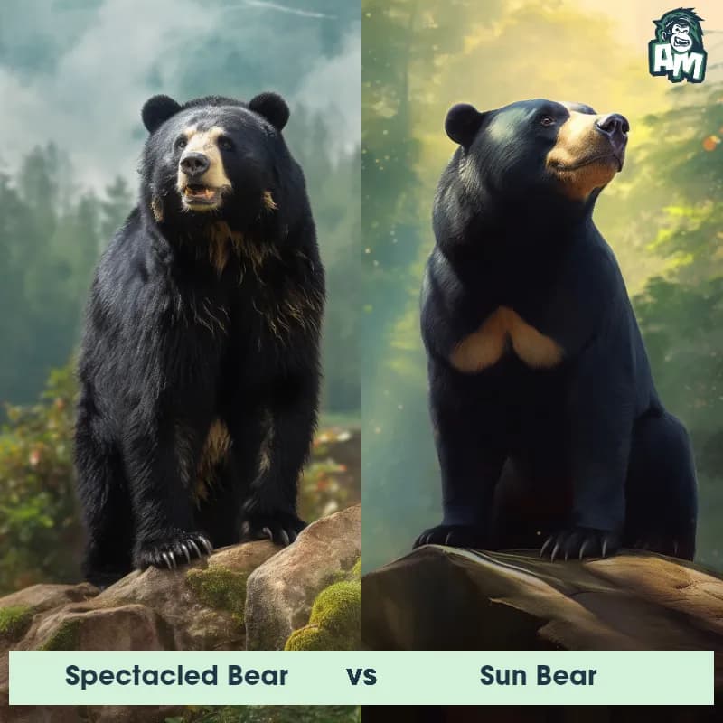Spectacled Bear vs Sun Bear - Animal Matchup Spectacled Bear vs Sun Bear - Animal Matchup