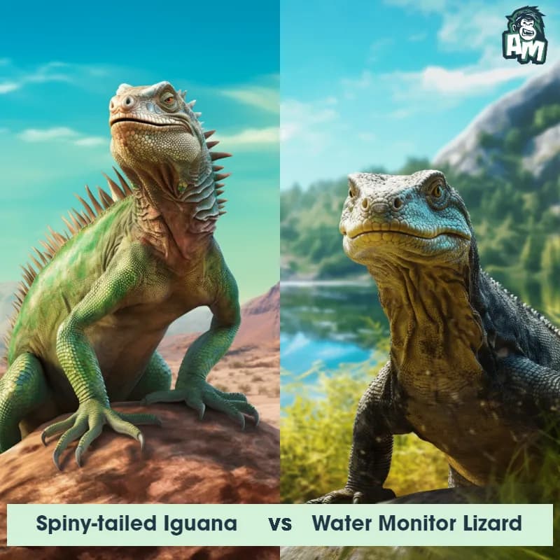 Spiny-Tailed Iguana vs Water Monitor Lizard - Animal Matchup Spiny-Tailed Iguana vs Water Monitor Lizard - Animal Matchup