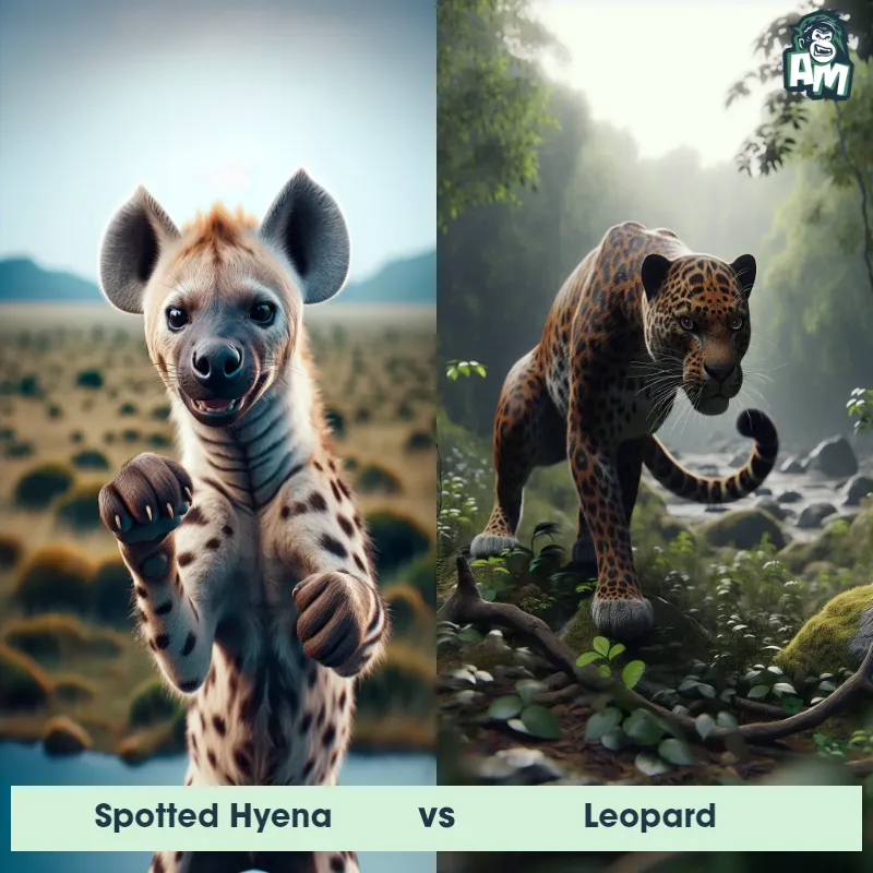 Spotted Hyena vs Leopard - Animal Matchup Spotted Hyena vs Leopard - Animal Matchup