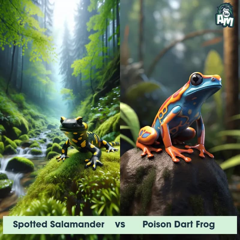 Spotted Salamander vs Poison Dart Frog - Animal Matchup Spotted Salamander vs Poison Dart Frog - Animal Matchup