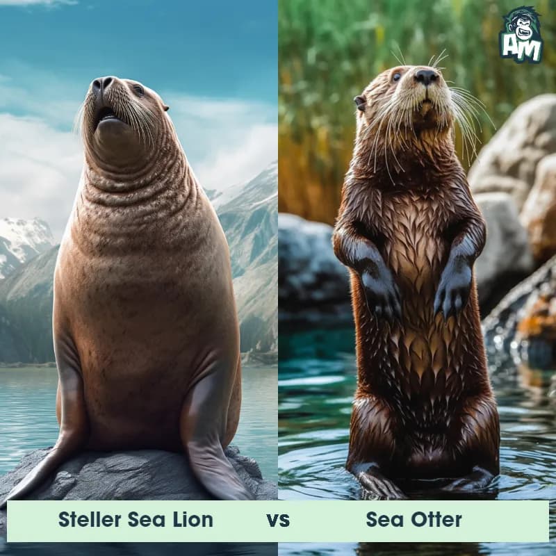 Steller Sea Lion vs Sea Otter - Animal Matchup Steller Sea Lion vs Sea Otter - Animal Matchup