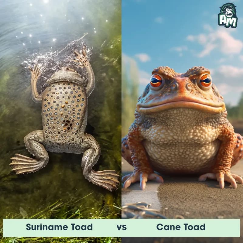 Suriname Toad vs Cane Toad - Animal Matchup Suriname Toad vs Cane Toad - Animal Matchup