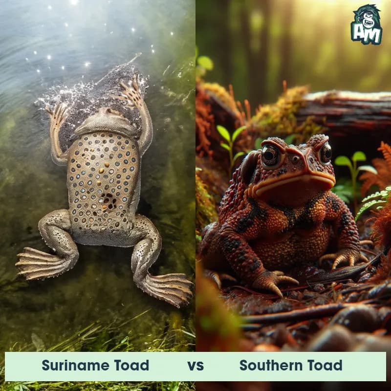 Suriname Toad vs Southern Toad - Animal Matchup Suriname Toad vs Southern Toad - Animal Matchup