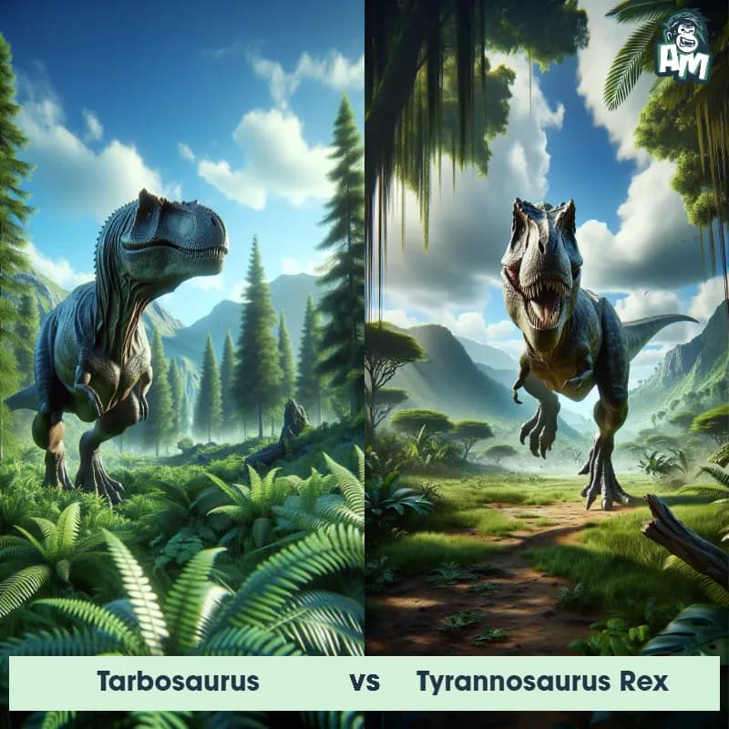 Tarbosaurus vs Tyrannosaurus Rex - Animal Matchup Tarbosaurus vs Tyrannosaurus Rex - Animal Matchup