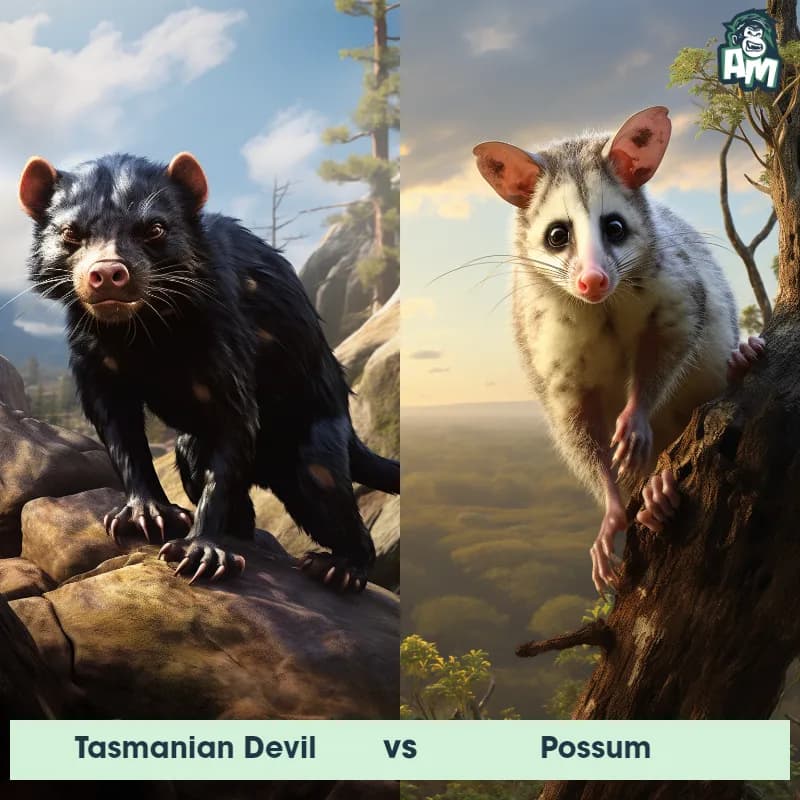Tasmanian Devil vs Possum - Animal Matchup Tasmanian Devil vs Possum - Animal Matchup