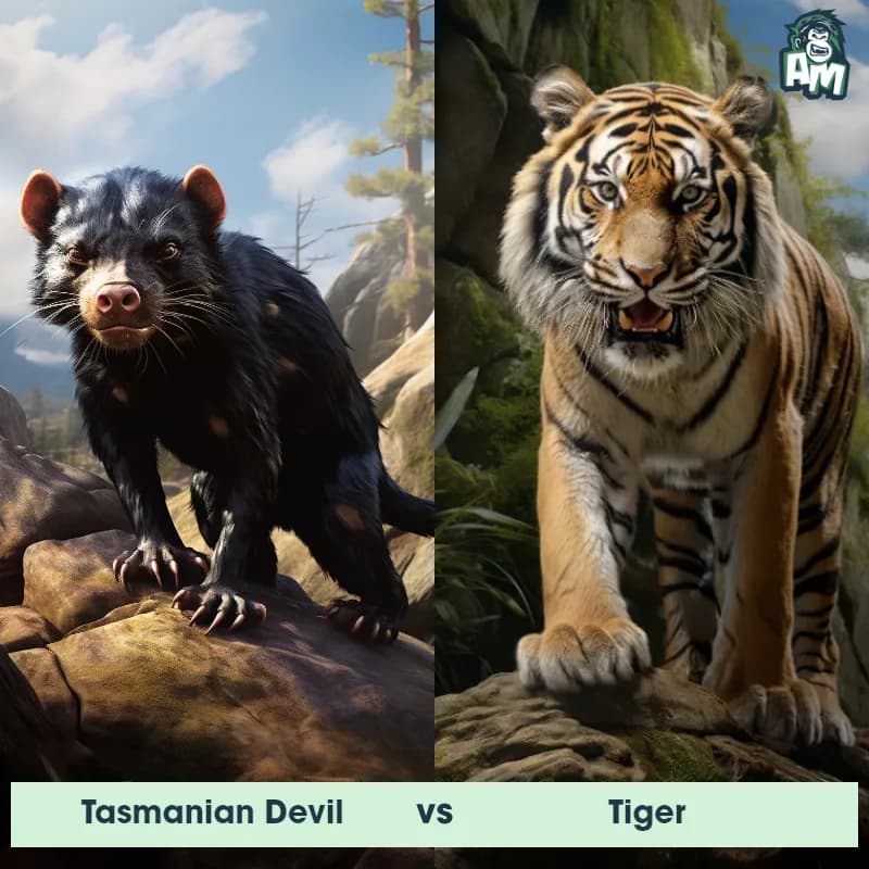 Tasmanian Devil vs Tiger - Animal Matchup Tasmanian Devil vs Tiger - Animal Matchup