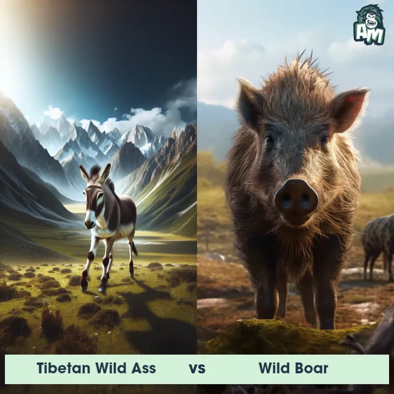 Tibetan Wild Ass vs Wild Boar - Animal Matchup Tibetan Wild Ass vs Wild Boar - Animal Matchup