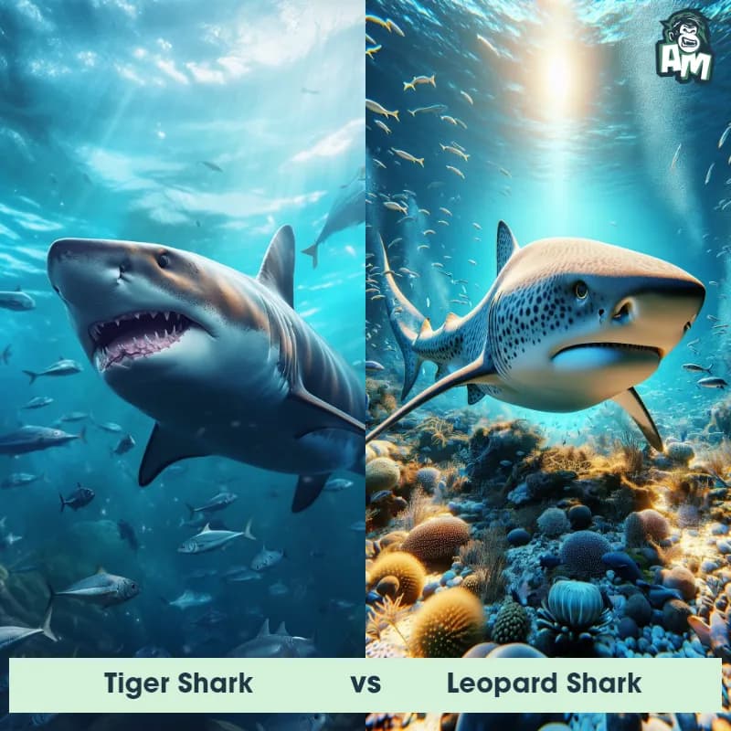 Tiger Shark vs Leopard Shark - Animal Matchup Tiger Shark vs Leopard Shark - Animal Matchup