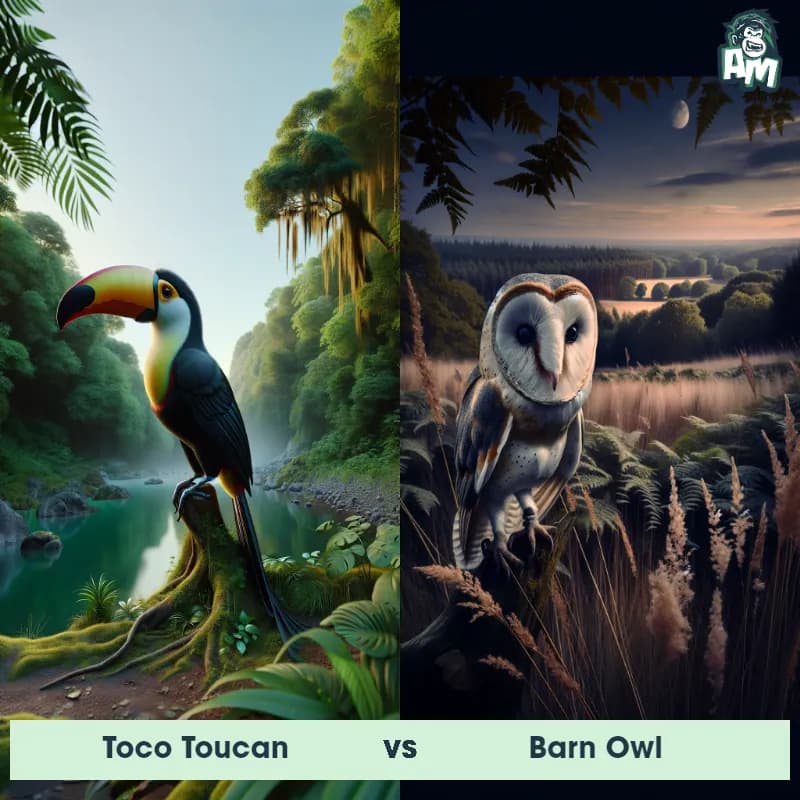 Toco Toucan vs Barn Owl - Animal Matchup Toco Toucan vs Barn Owl - Animal Matchup