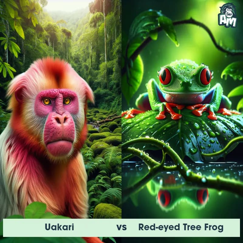 Uakari vs Red-Eyed Tree Frog - Animal Matchup Uakari vs Red-Eyed Tree Frog - Animal Matchup