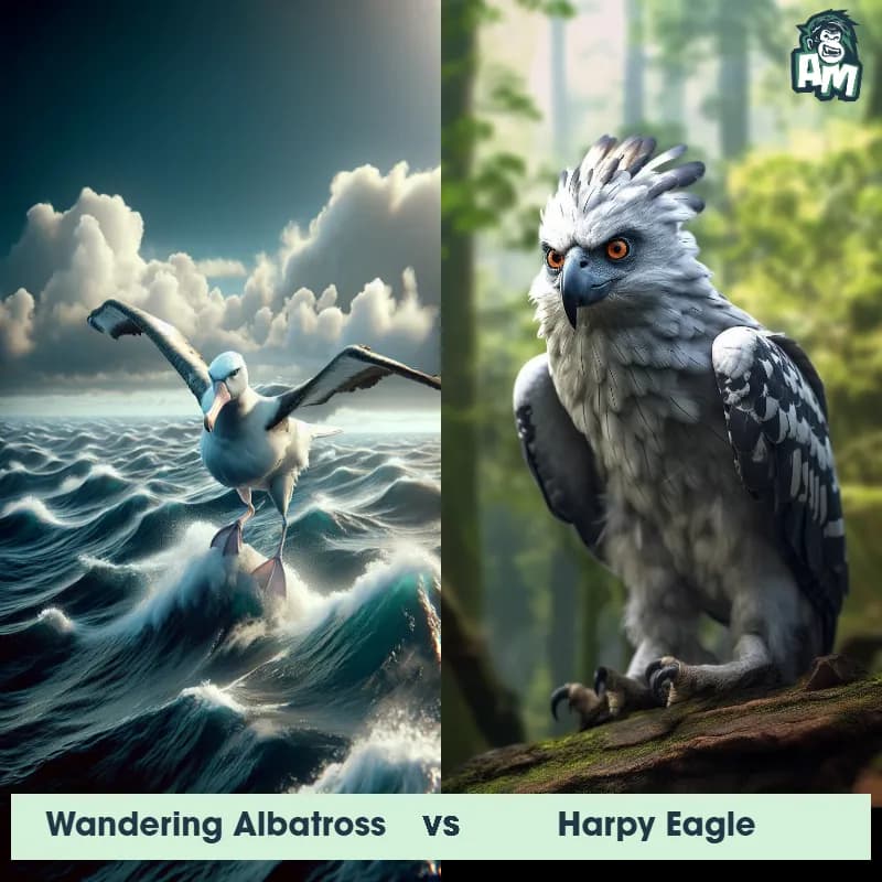 Wandering Albatross vs Harpy Eagle - Animal Matchup Wandering Albatross vs Harpy Eagle - Animal Matchup