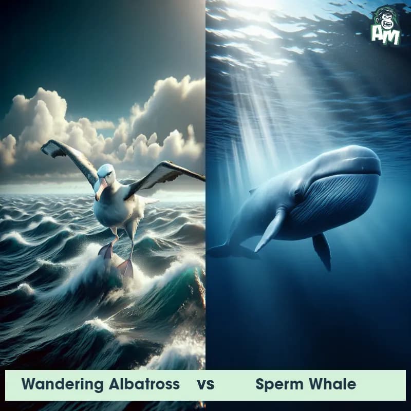 Wandering Albatross vs Sperm Whale - Animal Matchup Wandering Albatross vs Sperm Whale - Animal Matchup