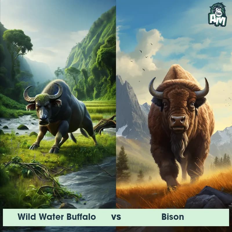 Wild Water Buffalo vs Bison - Animal Matchup Wild Water Buffalo vs Bison - Animal Matchup