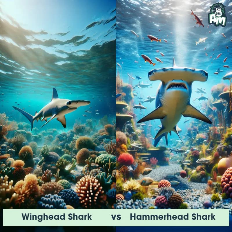 Winghead Shark vs Hammerhead Shark - Animal Matchup Winghead Shark vs Hammerhead Shark - Animal Matchup
