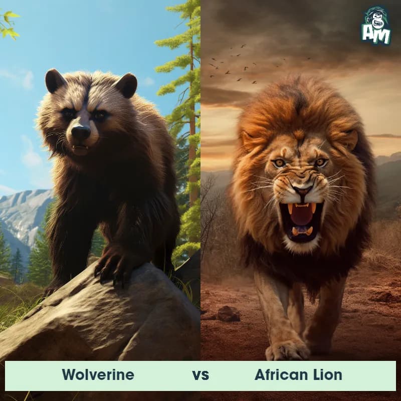 Wolverine vs African Lion - Animal Matchup Wolverine vs African Lion - Animal Matchup