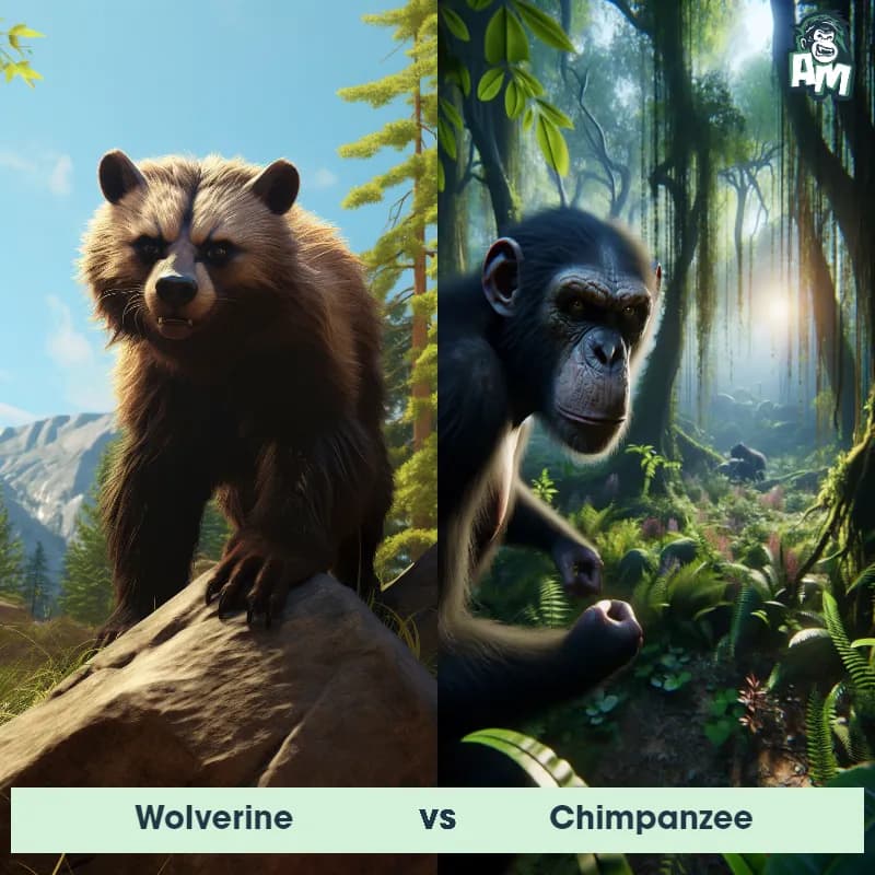 Wolverine vs Chimpanzee - Animal Matchup Wolverine vs Chimpanzee - Animal Matchup