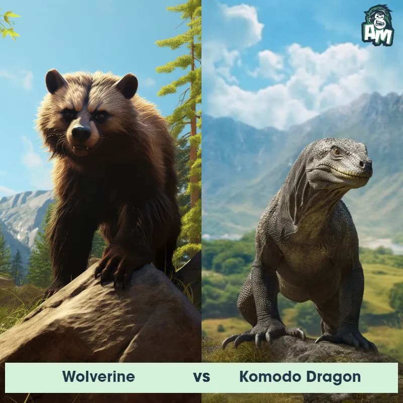 Wolverine vs Komodo Dragon - Animal Matchup Wolverine vs Komodo Dragon - Animal Matchup